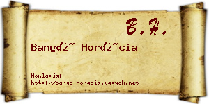 Bangó Horácia névjegykártya